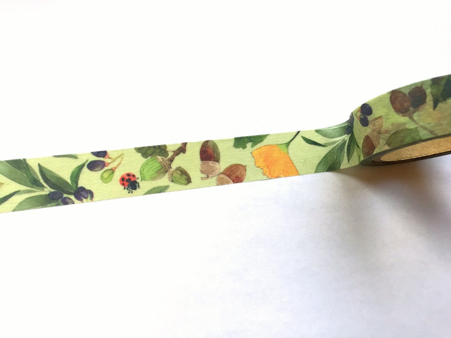 Yumi Imai - Acorn, Mulberry, and Clover botanical washi tape SAMPLES