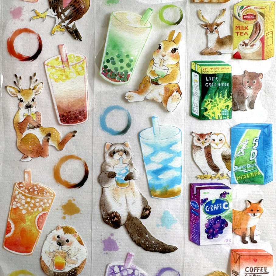 YStudio - Drink Animals PET tape SAMPLES