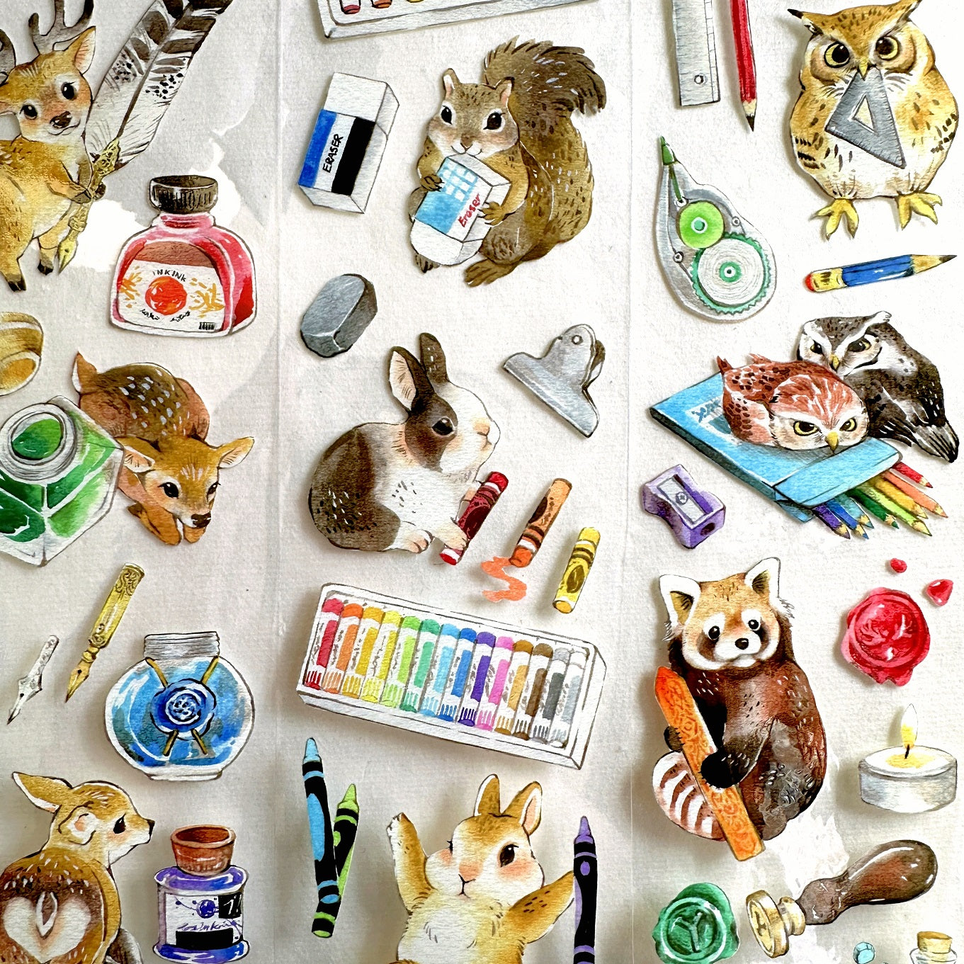 YStudio - Stationery Animals PET tape (6 cm x 144 cm) SAMPLES