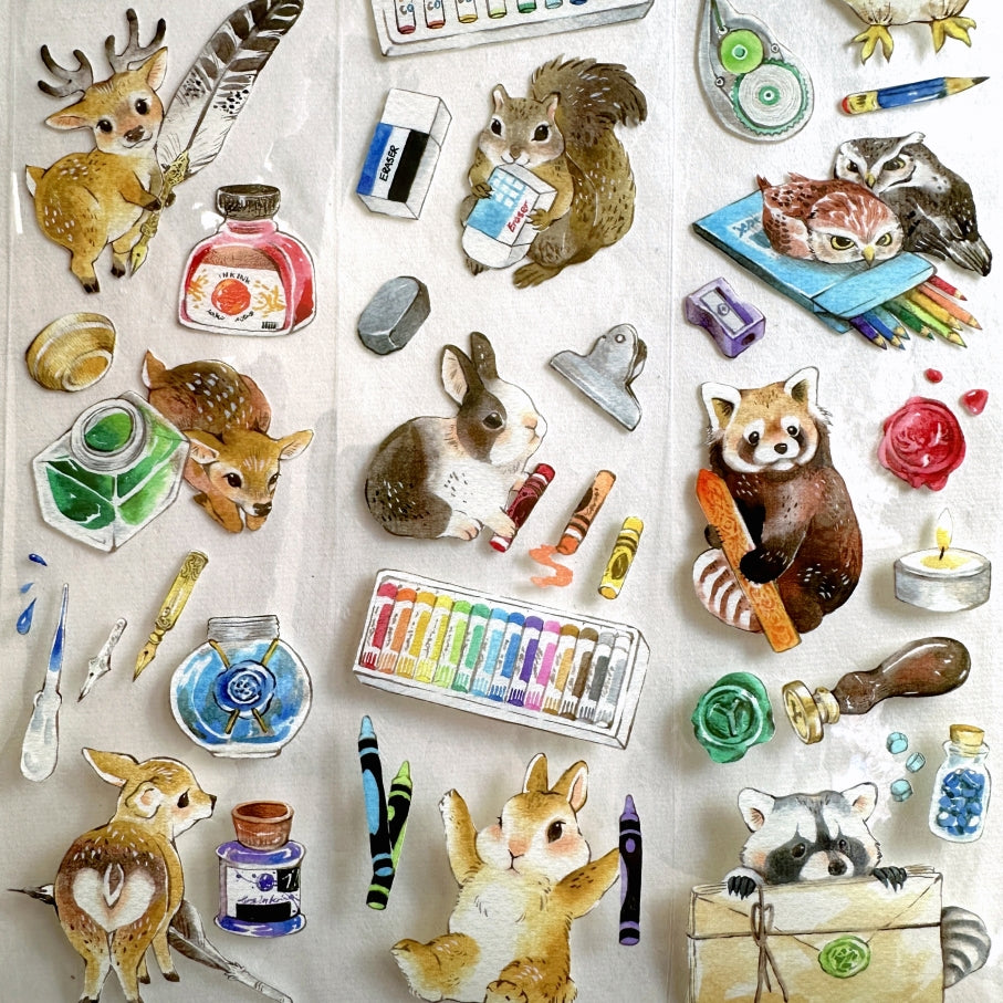 YStudio - Stationery Animals PET tape (6 cm x 144 cm) SAMPLES