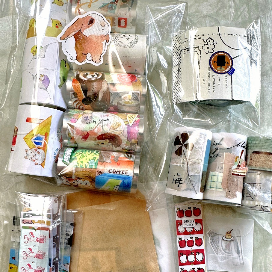 YStudio - Stationery Animals PET tape (6 cm x 144 cm) SAMPLES