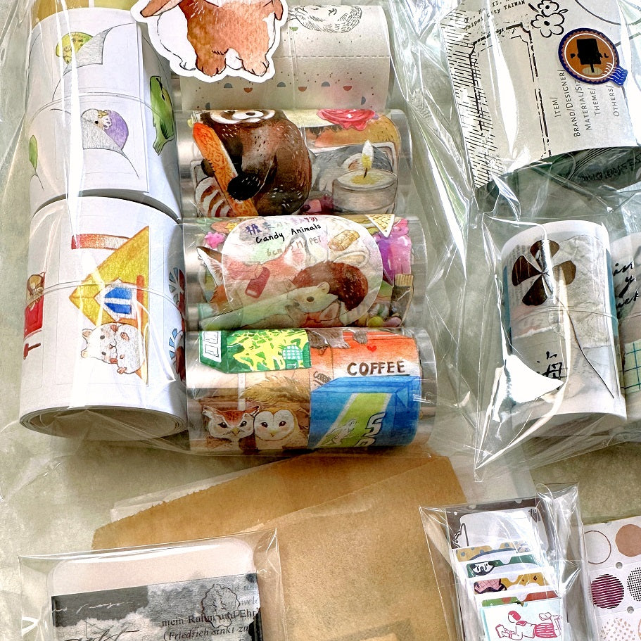 YStudio - Stationery Animals PET tape (6 cm x 144 cm) SAMPLES