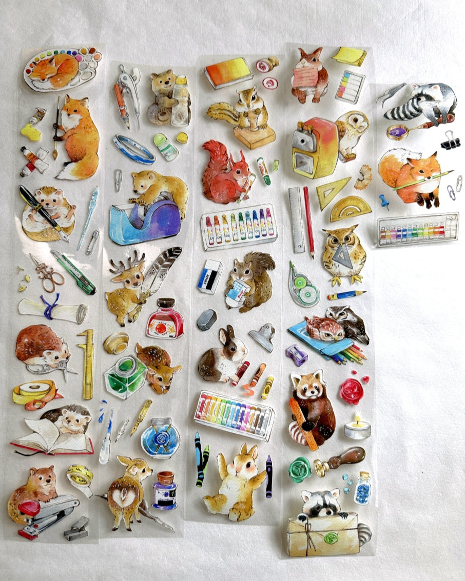 YStudio - Stationery Animals PET tape (6 cm x 144 cm) SAMPLES
