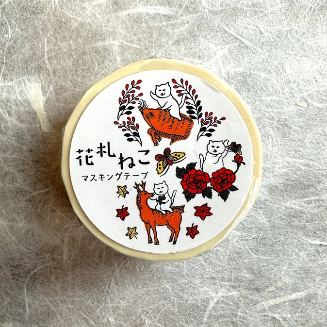Yuri Sugihara - Hanafuda Cat Inoshikacho washi tape