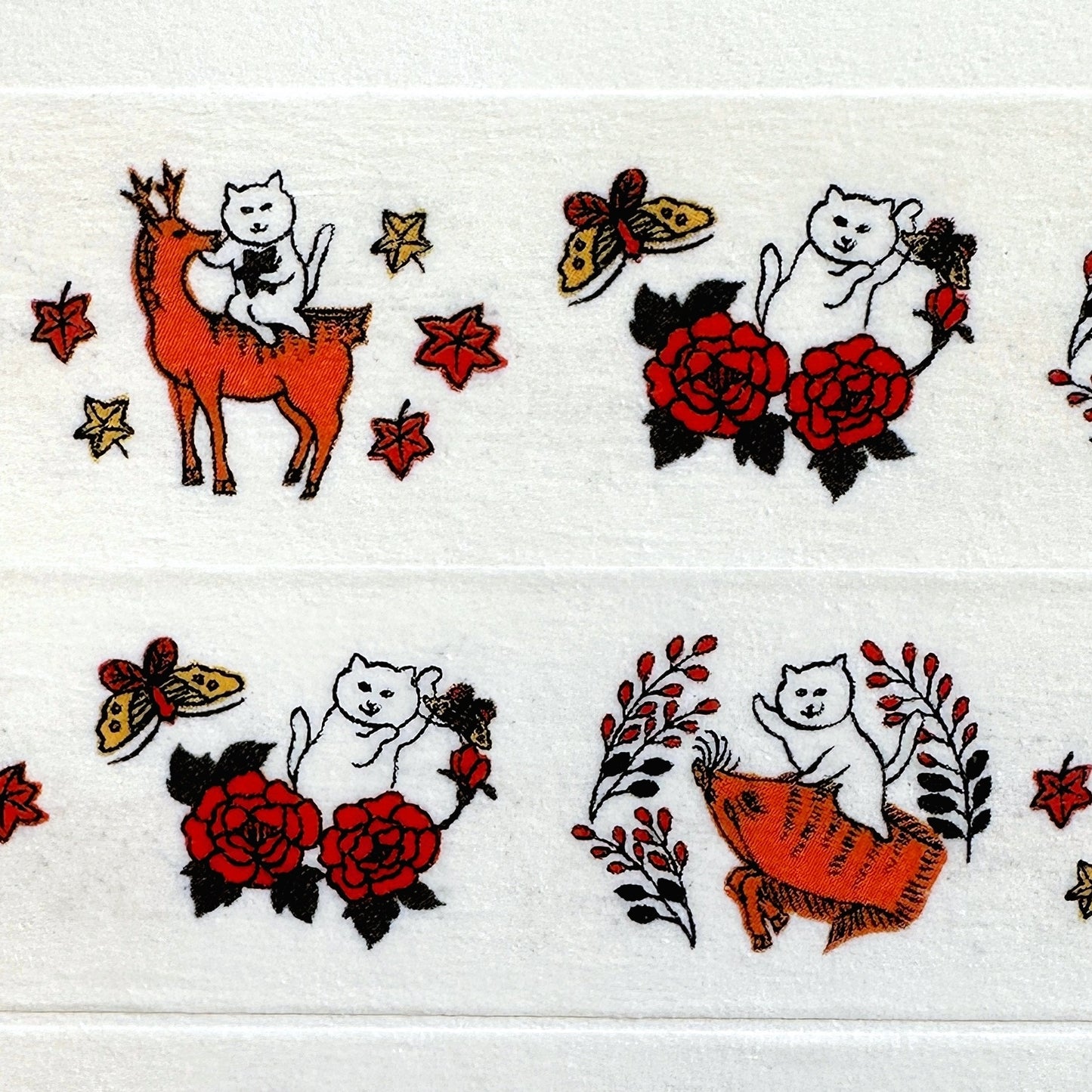 Yuri Sugihara - Hanafuda Cat Inoshikacho washi tape