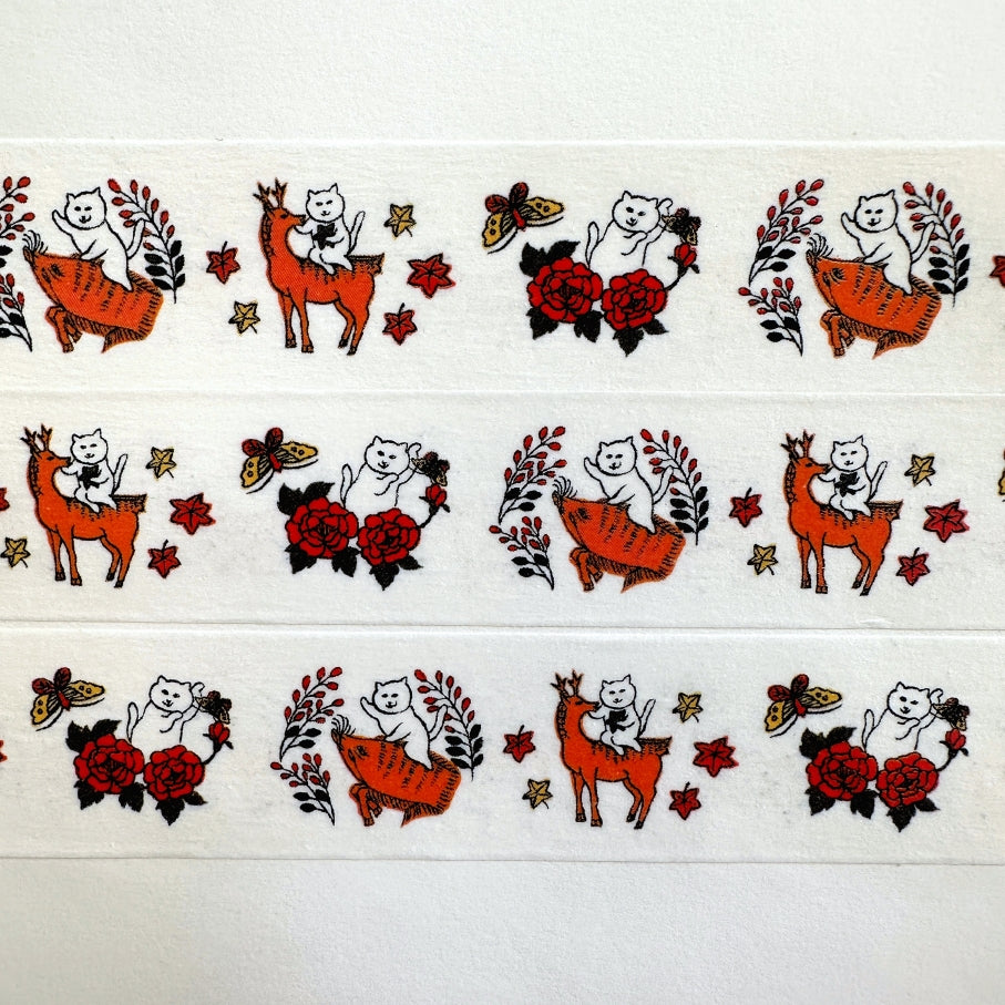 Yuri Sugihara - Hanafuda Cat Inoshikacho washi tape