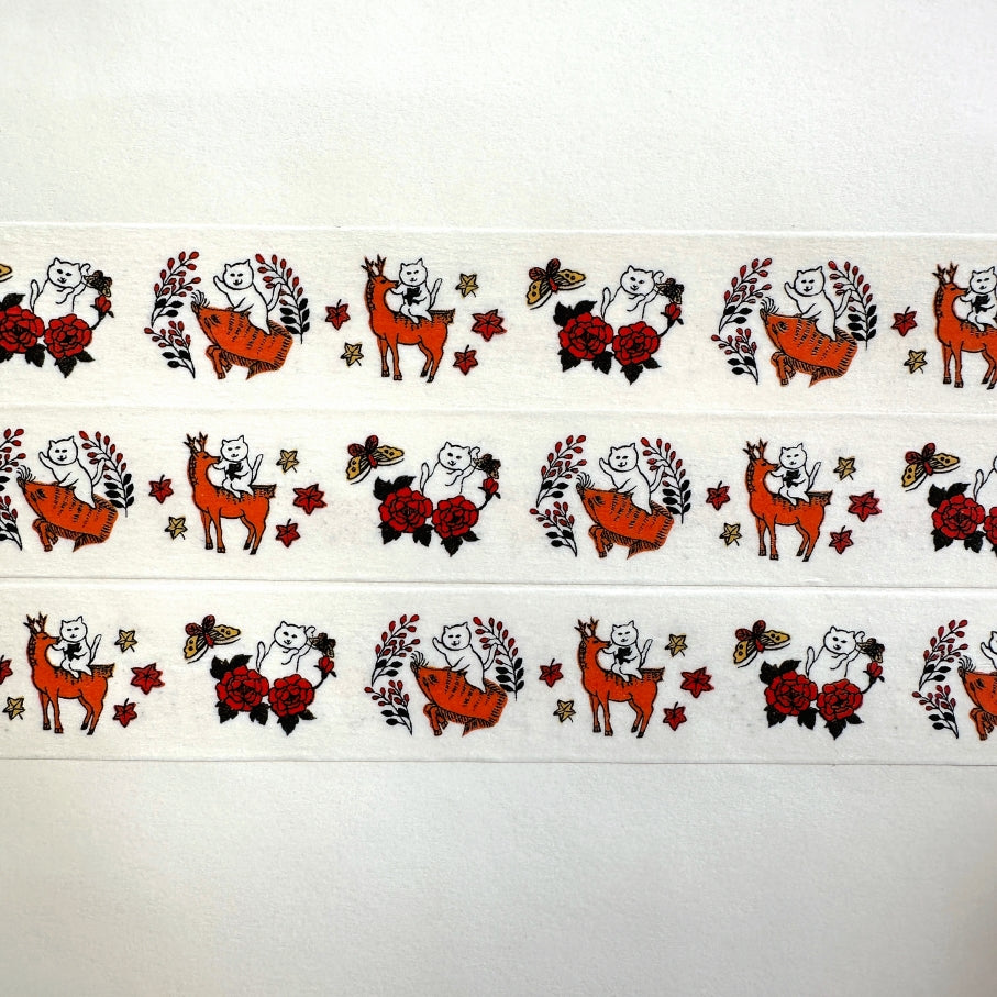Yuri Sugihara - Hanafuda Cat Inoshikacho washi tape