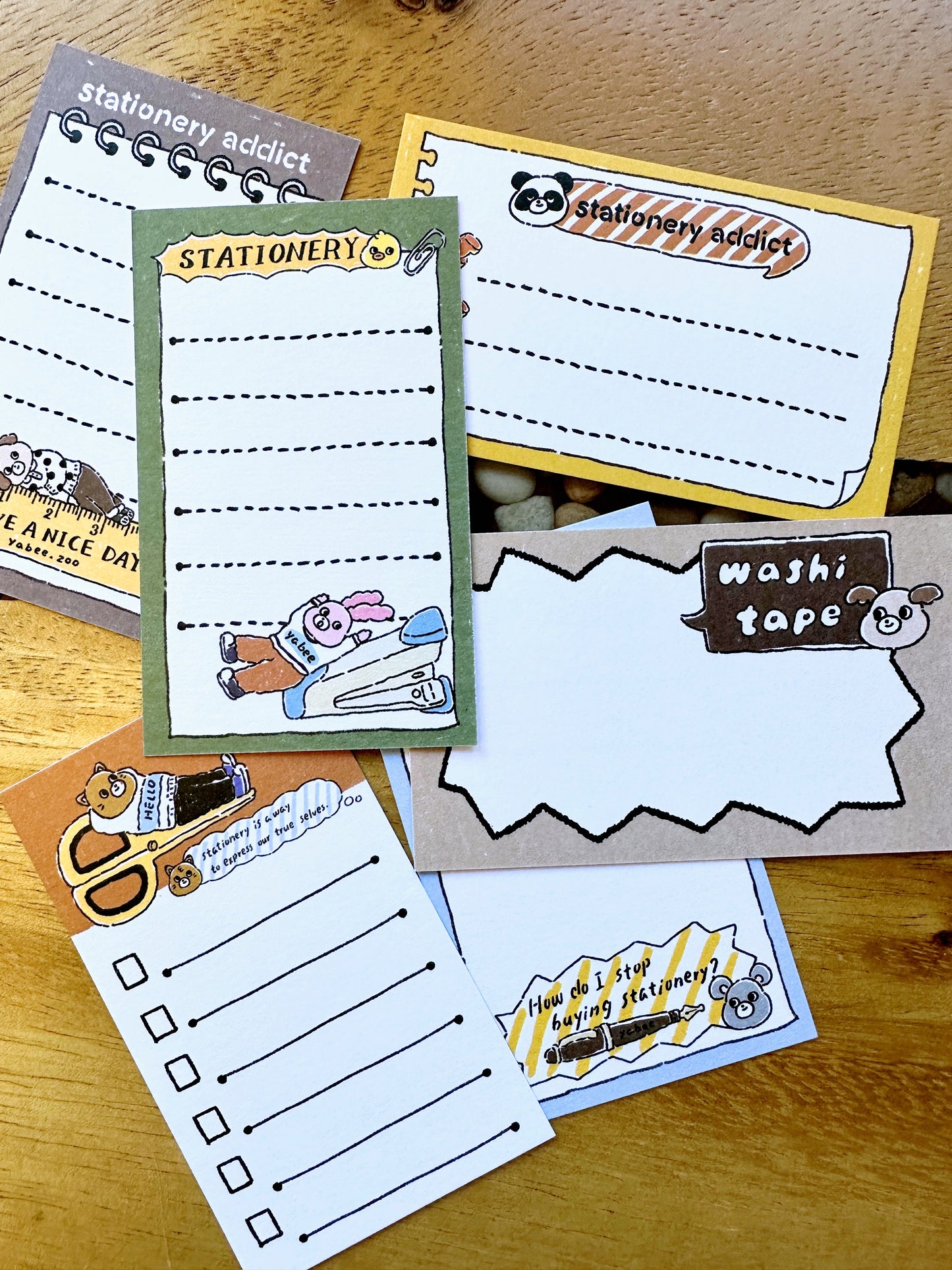 Yabee Zoo - Stationery animals washi tape SAMPLES
