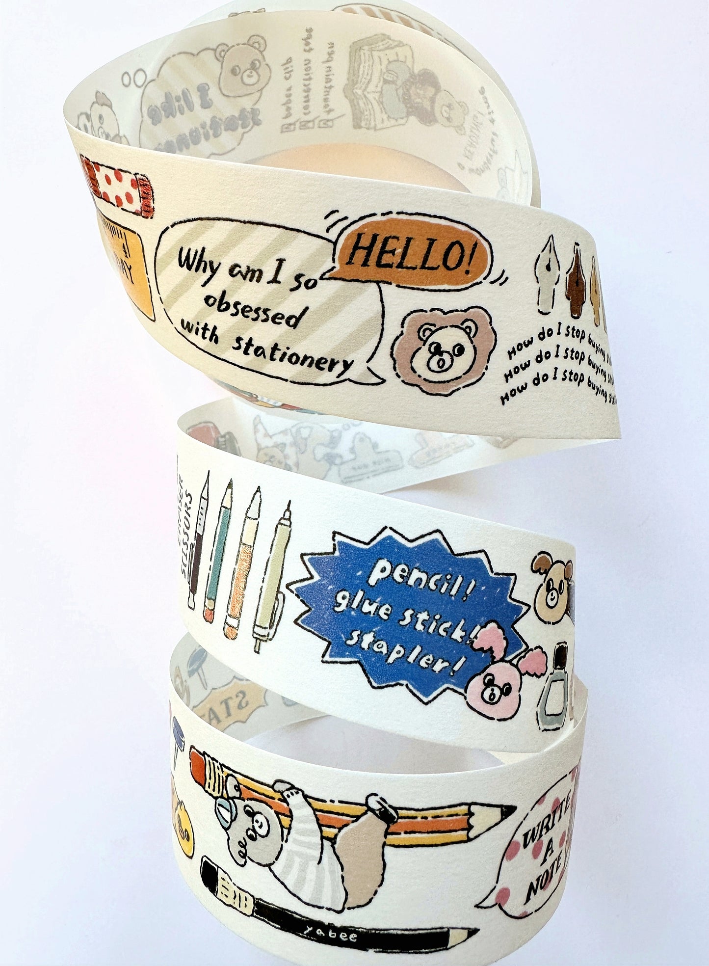Yabee Zoo - Stationery animals washi tape SAMPLES