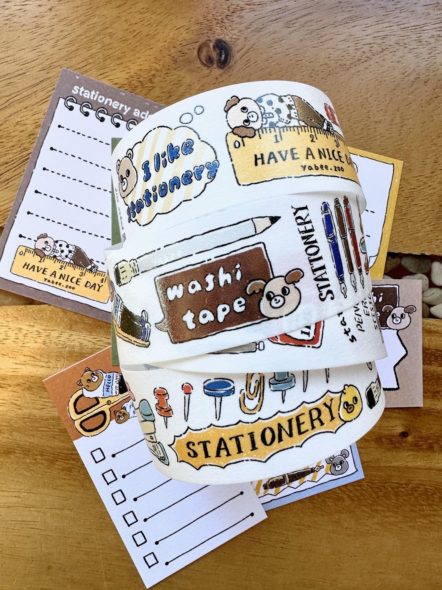 Yabee Zoo - Stationery animals washi tape SAMPLES