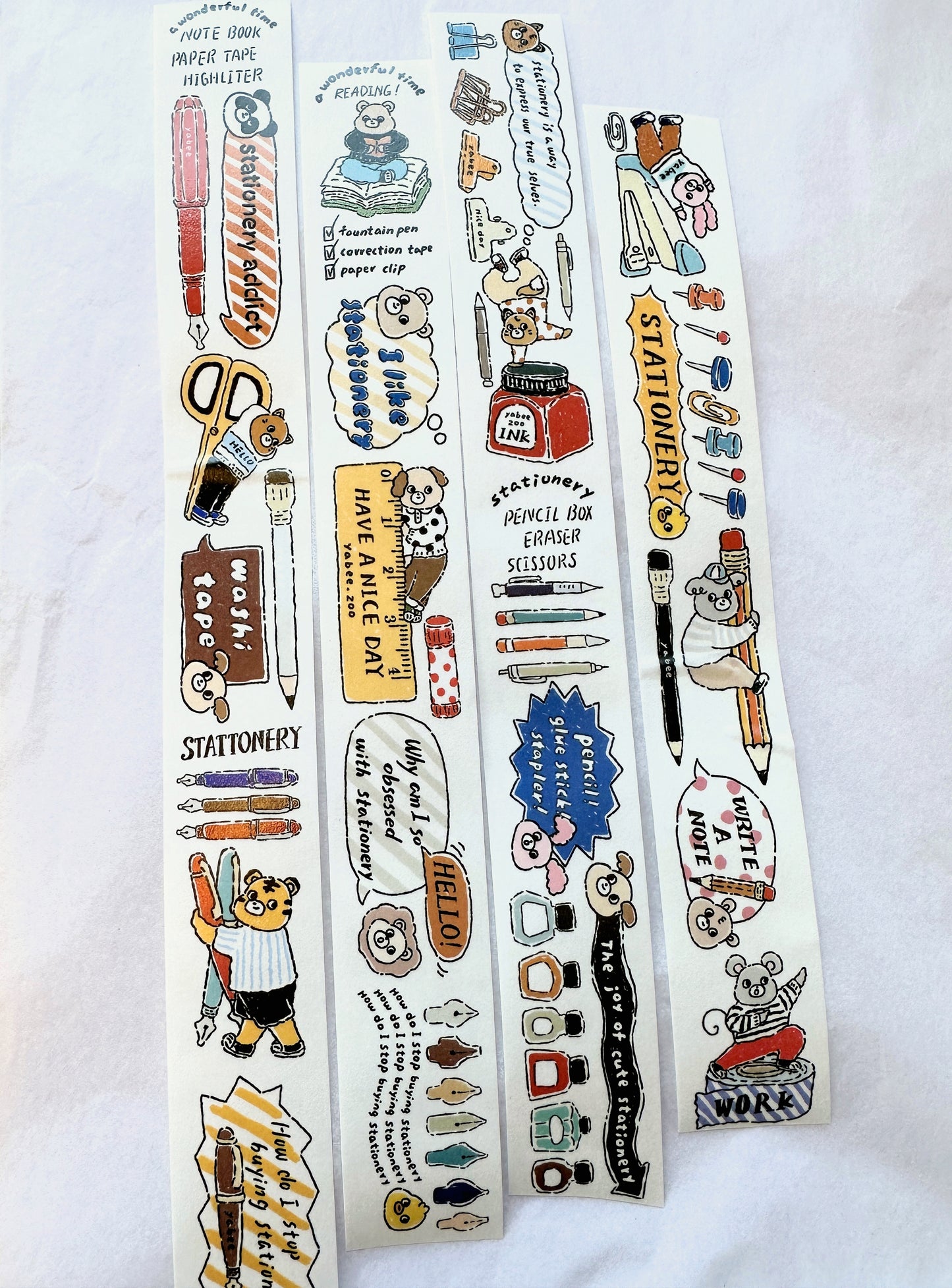 Yabee Zoo - Stationery animals washi tape SAMPLES