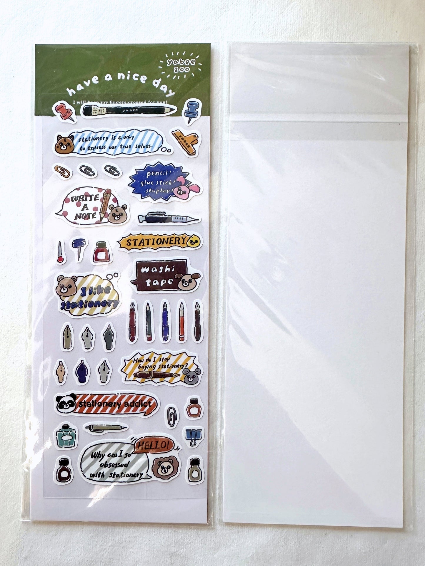 Yabee Zoo - Stationery Comics sticker sheet