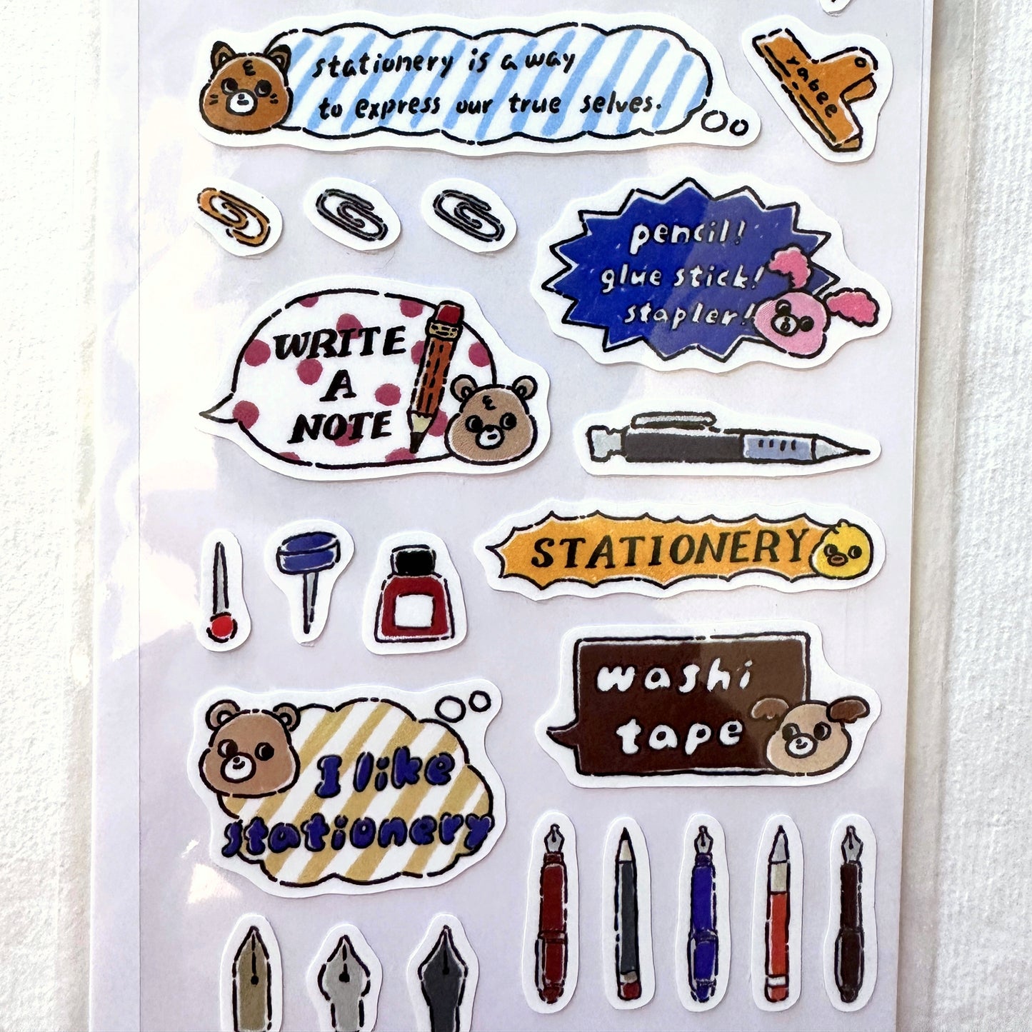 Yabee Zoo - Stationery Comics sticker sheet