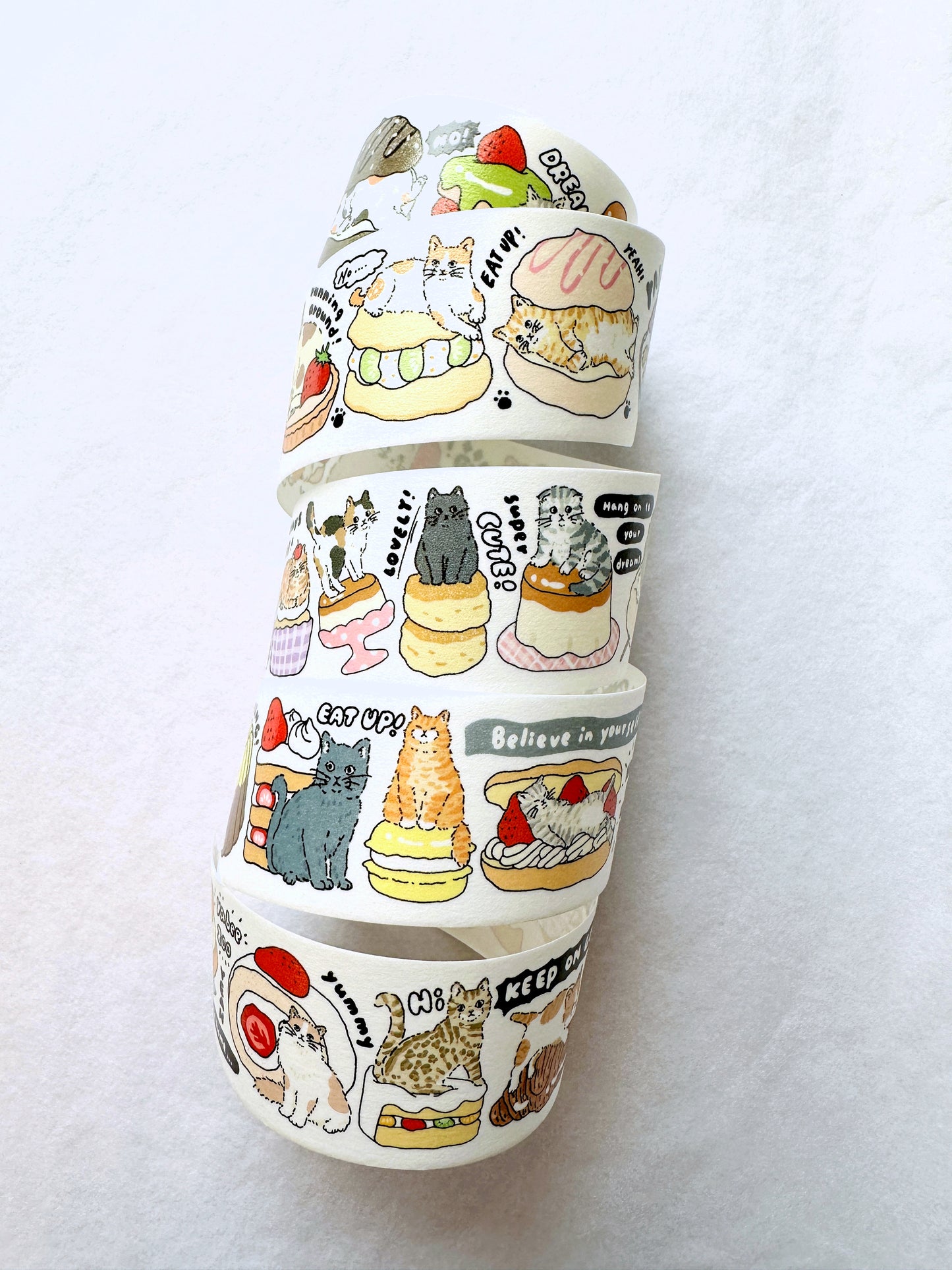 Yabee Zoo - Long Live the Cat washi tape SAMPLES