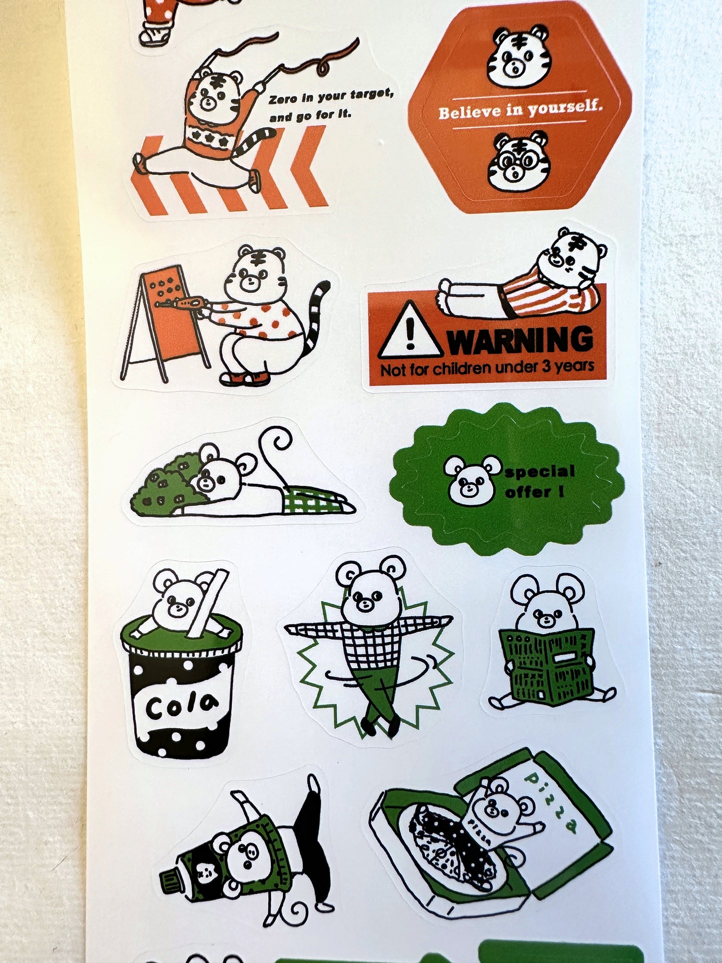 Yabee Zoo - Color Labels sticker tape SAMPLES/ROLLS