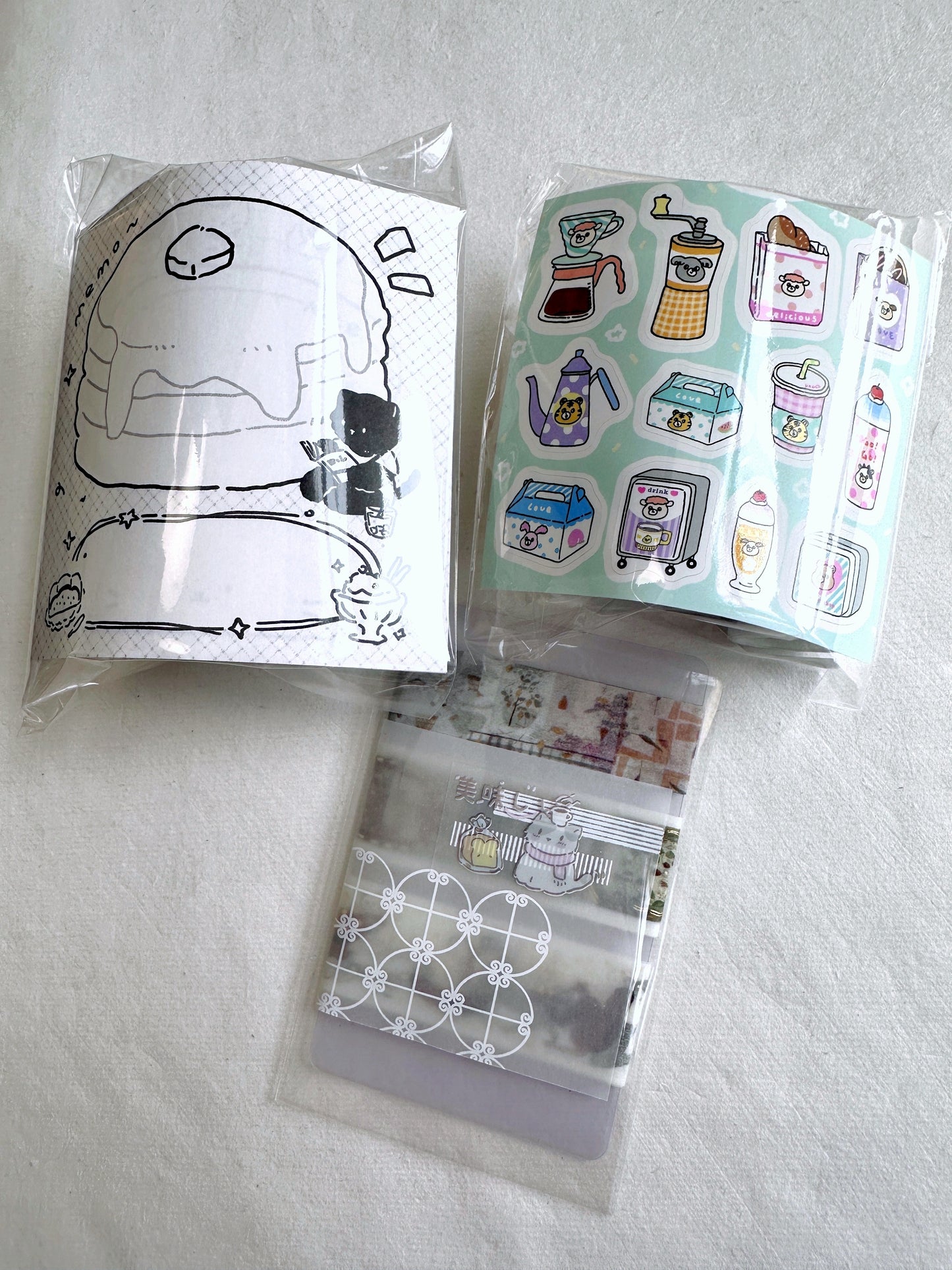 Yabee Zoo - Happy Animal Dessert Shop sticker tape SAMPLES/ROLLS