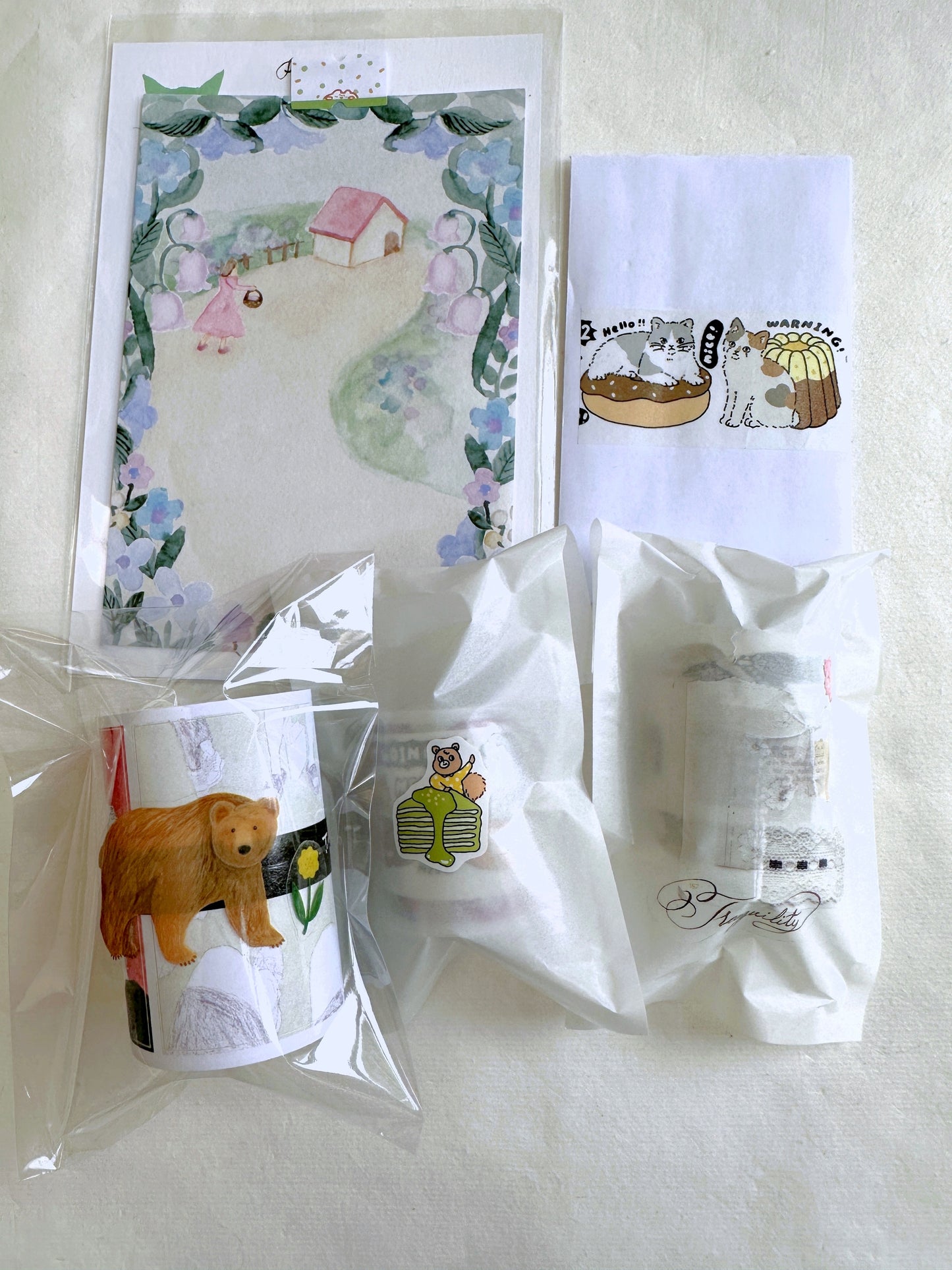 Yabee Zoo - Happy Animal Dessert Shop sticker tape SAMPLES/ROLLS