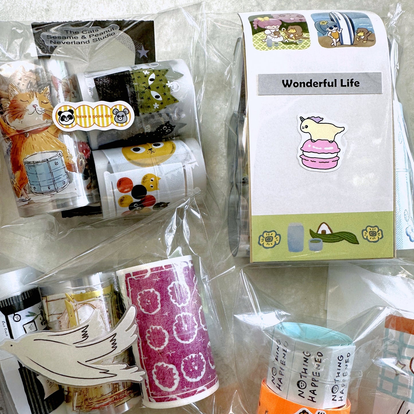 Littlelu - Nothing Happened label sticker roll SAMPLES