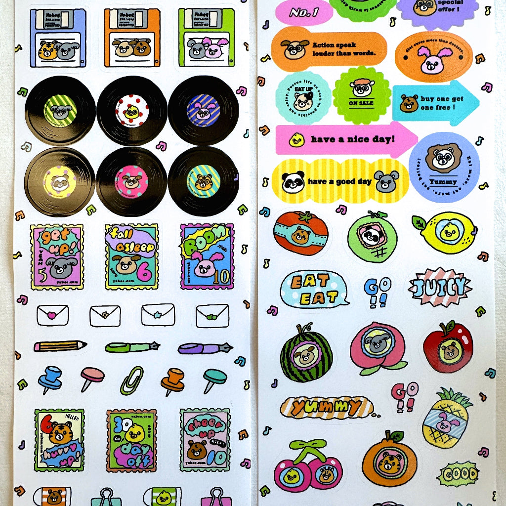 Yabee Zoo - Have a Nice Day sticker tape SAMPLES/ROLLS