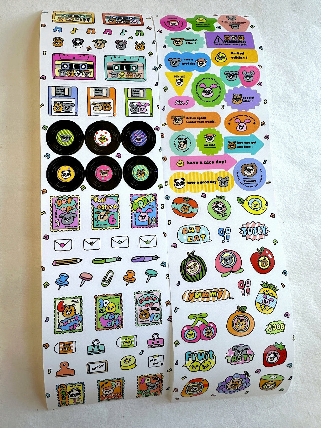 Yabee Zoo - Have a Nice Day sticker tape SAMPLES/ROLLS
