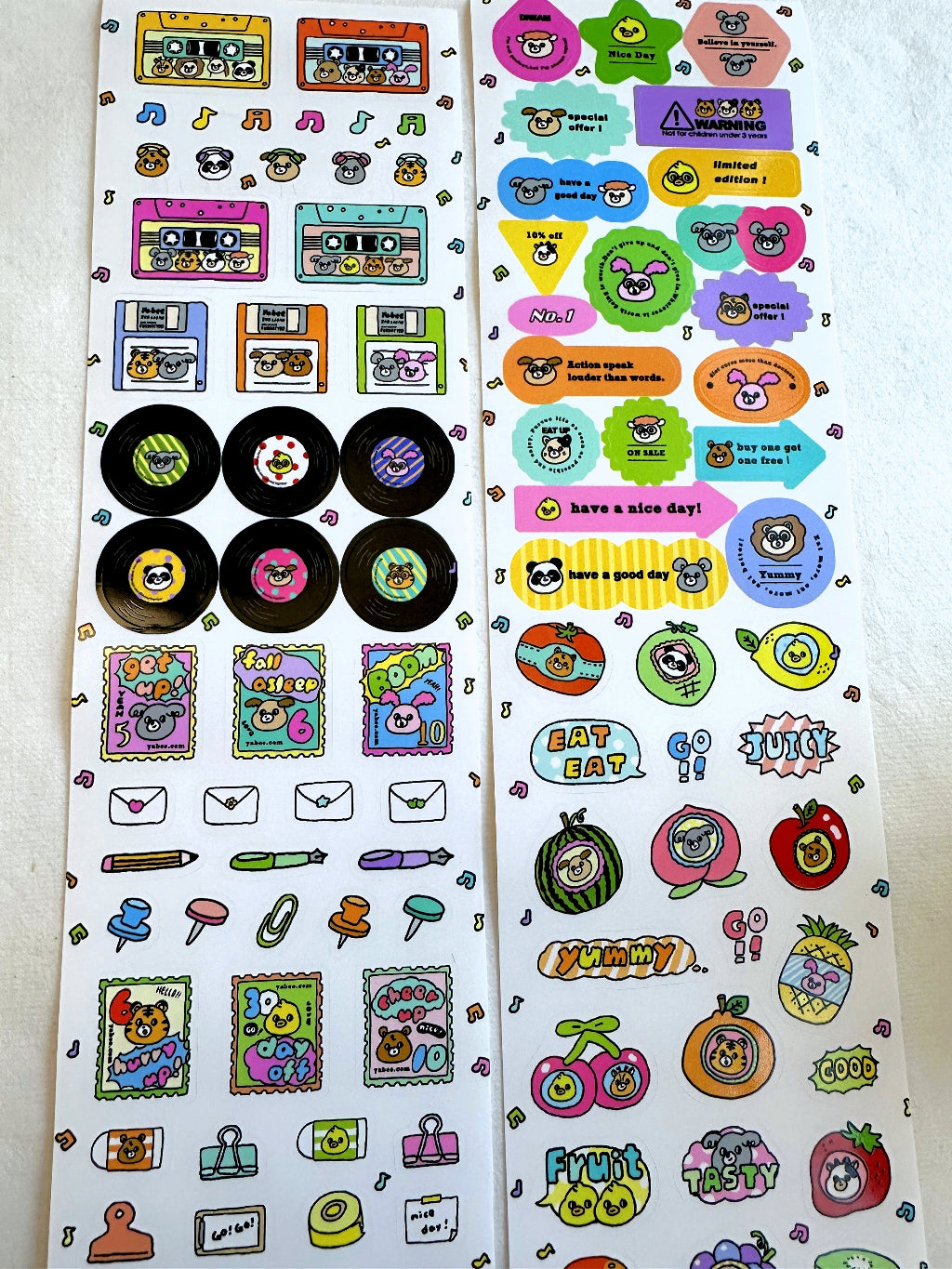 Yabee Zoo - Have a Nice Day sticker tape SAMPLES/ROLLS