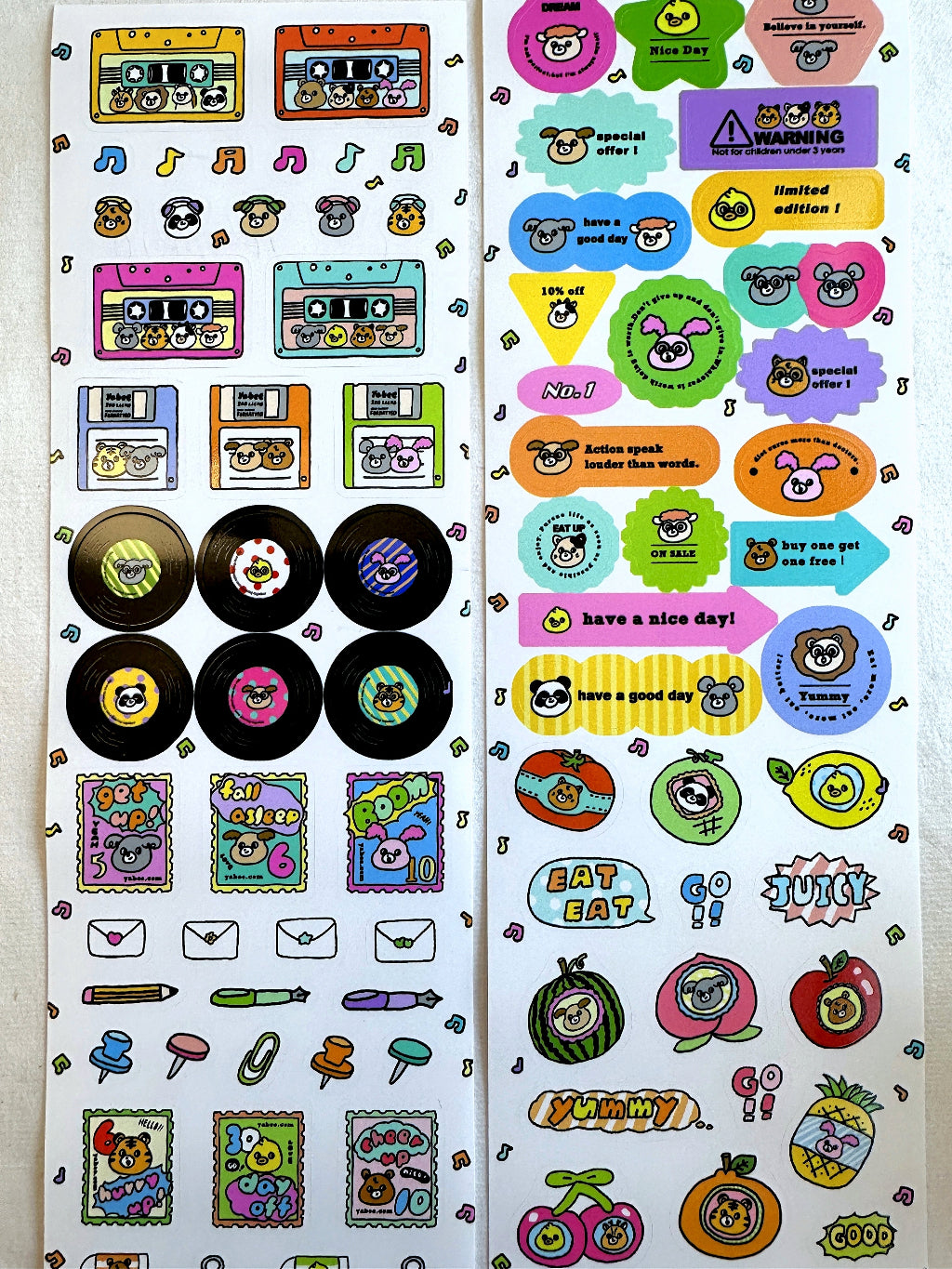 Yabee Zoo - Have a Nice Day sticker tape SAMPLES/ROLLS
