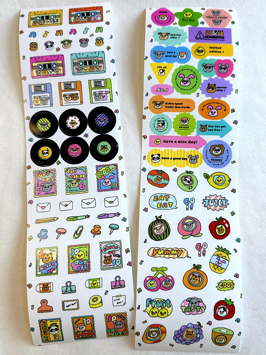 Yabee Zoo - Have a Nice Day sticker tape SAMPLES/ROLLS