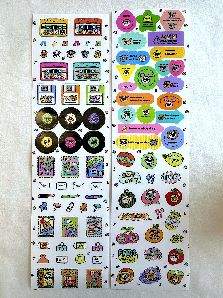 Yabee Zoo - Have a Nice Day sticker tape SAMPLES/ROLLS