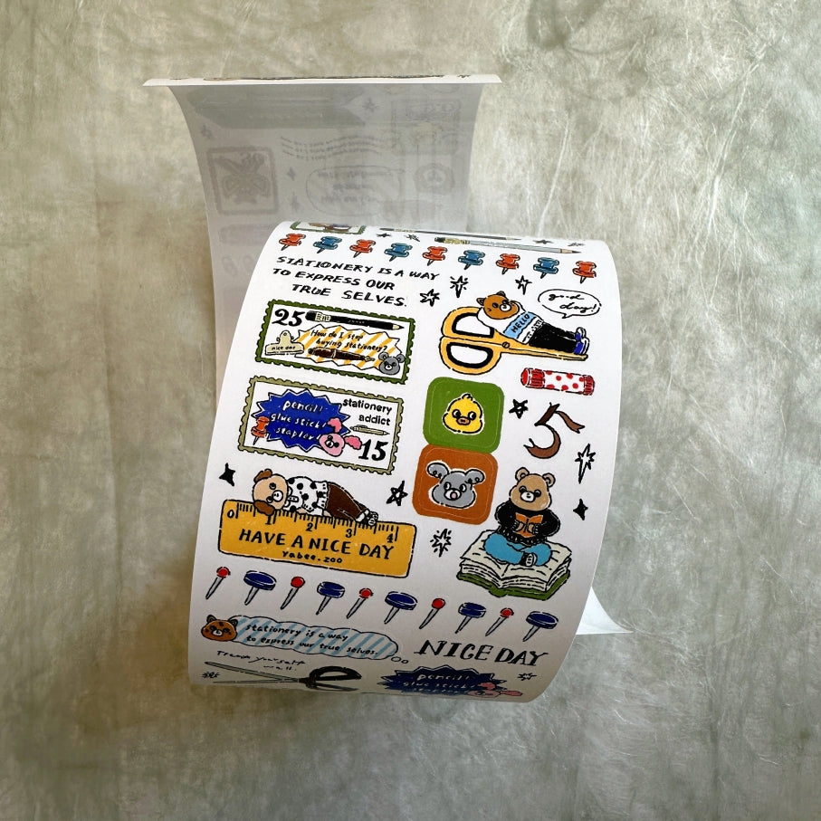 Yabee Zoo - Stationery Addict sticker tape SAMPLES/ROLLS