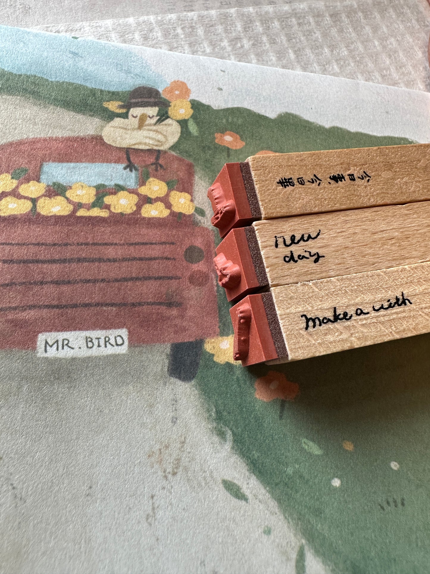 Yamadoro - Messages from Life mini rubber stamps