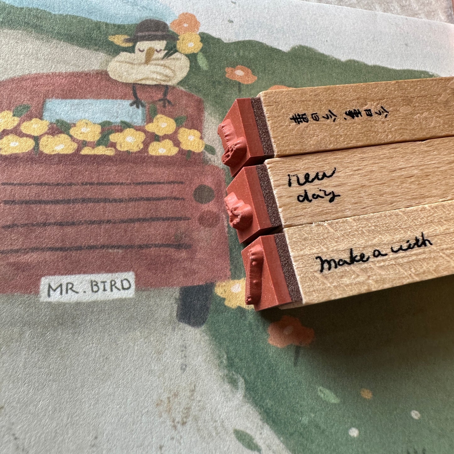 Yamadoro - Messages from Life mini rubber stamps