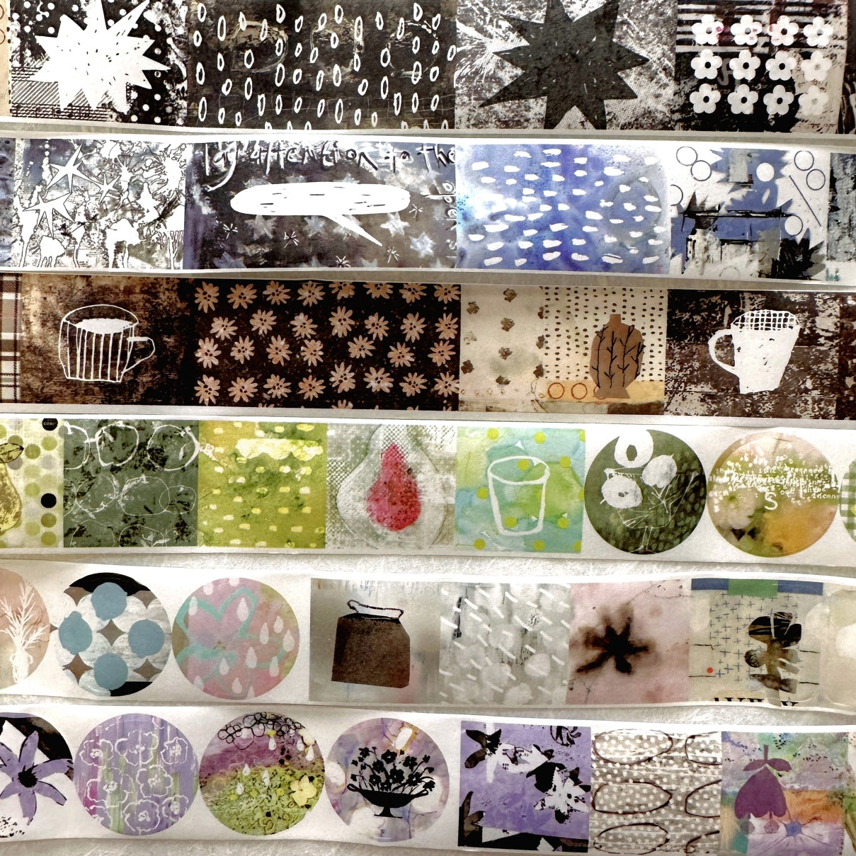 Yanji Design (Brand) - Unordered Splicing series kiss-cut washi tape SAMPLES