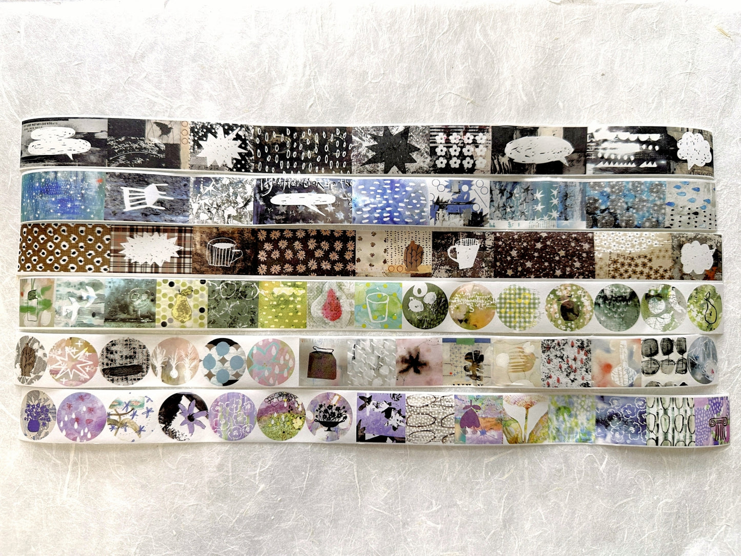 Yanji Design (Brand) - Unordered Splicing series kiss-cut washi tape SAMPLES