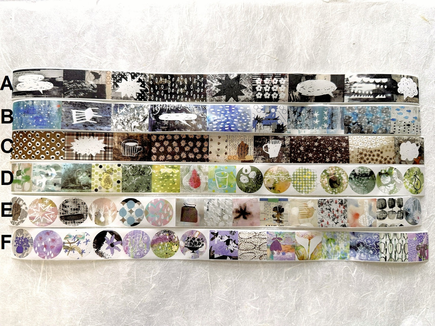 Yanji Design (Brand) - Unordered Splicing series kiss-cut washi tape SAMPLES