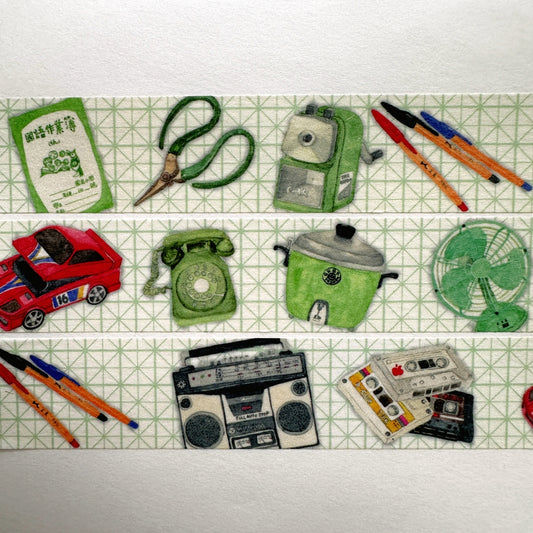 Yarnball - All alone with the  memory of my days in the sun washi tape SAMPLES