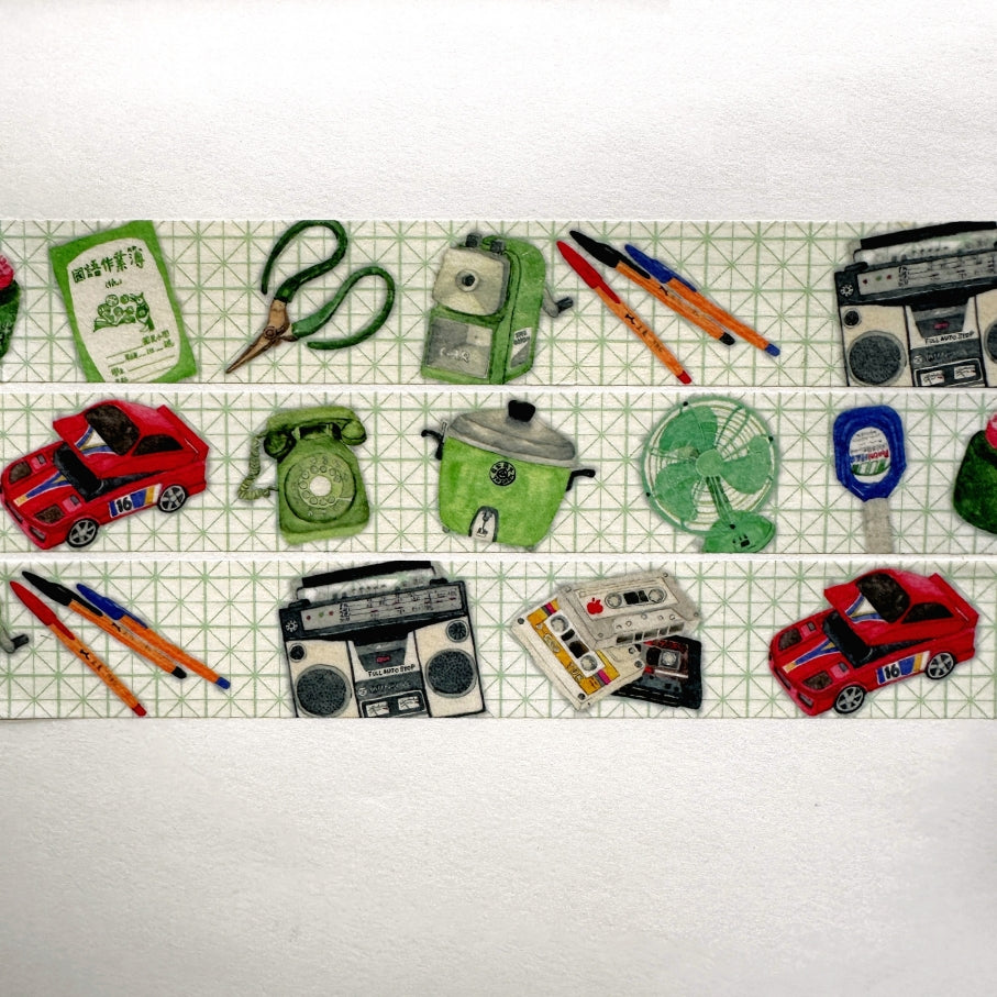 Yarnball - All alone with the  memory of my days in the sun washi tape SAMPLES