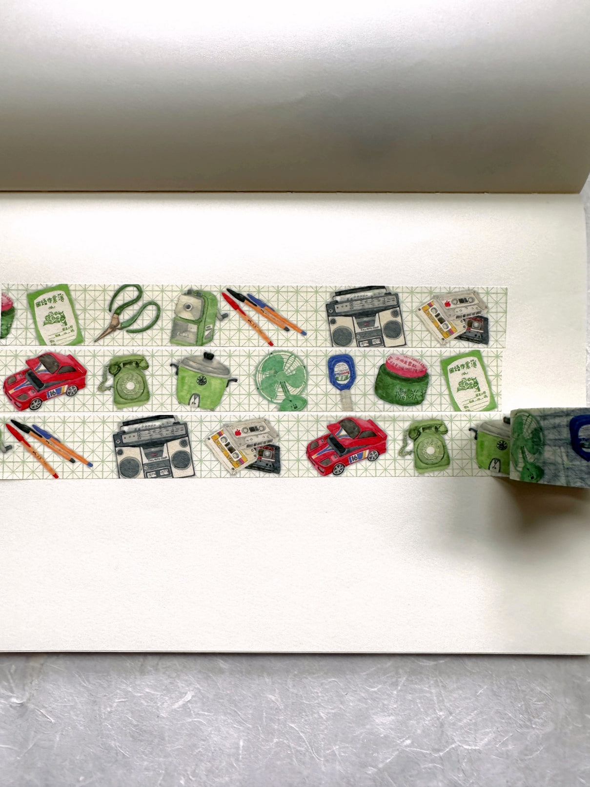 Yarnball - All alone with the  memory of my days in the sun washi tape SAMPLES