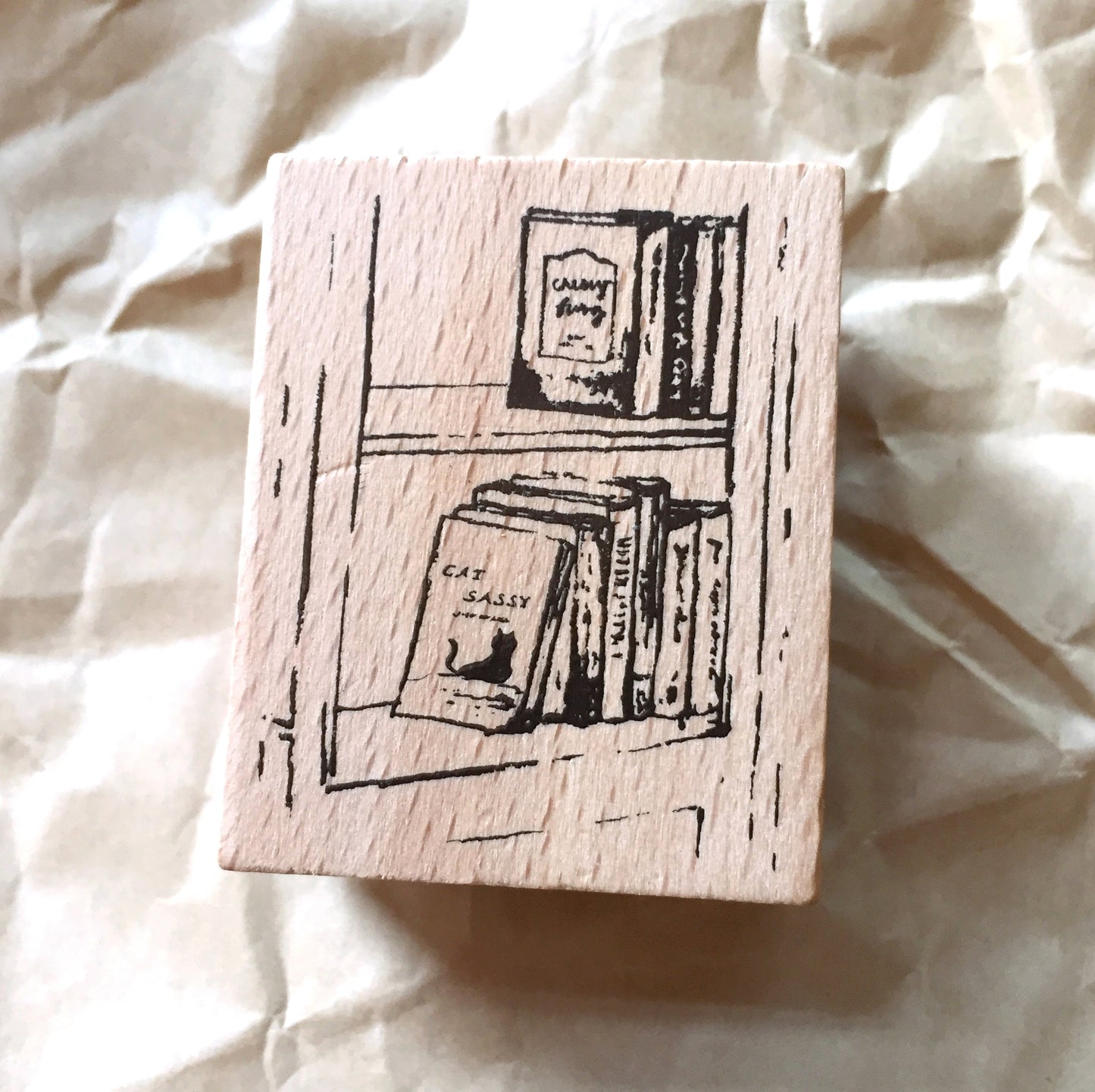 Yeon Charm - Bookshelf rubber stamp [Pre-loved]