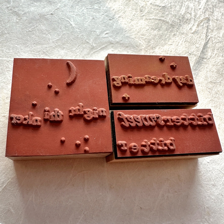 Yeon Charm - Night Thinker, Daydreaming, Bittersweet rubber stamps [Lightly Used]