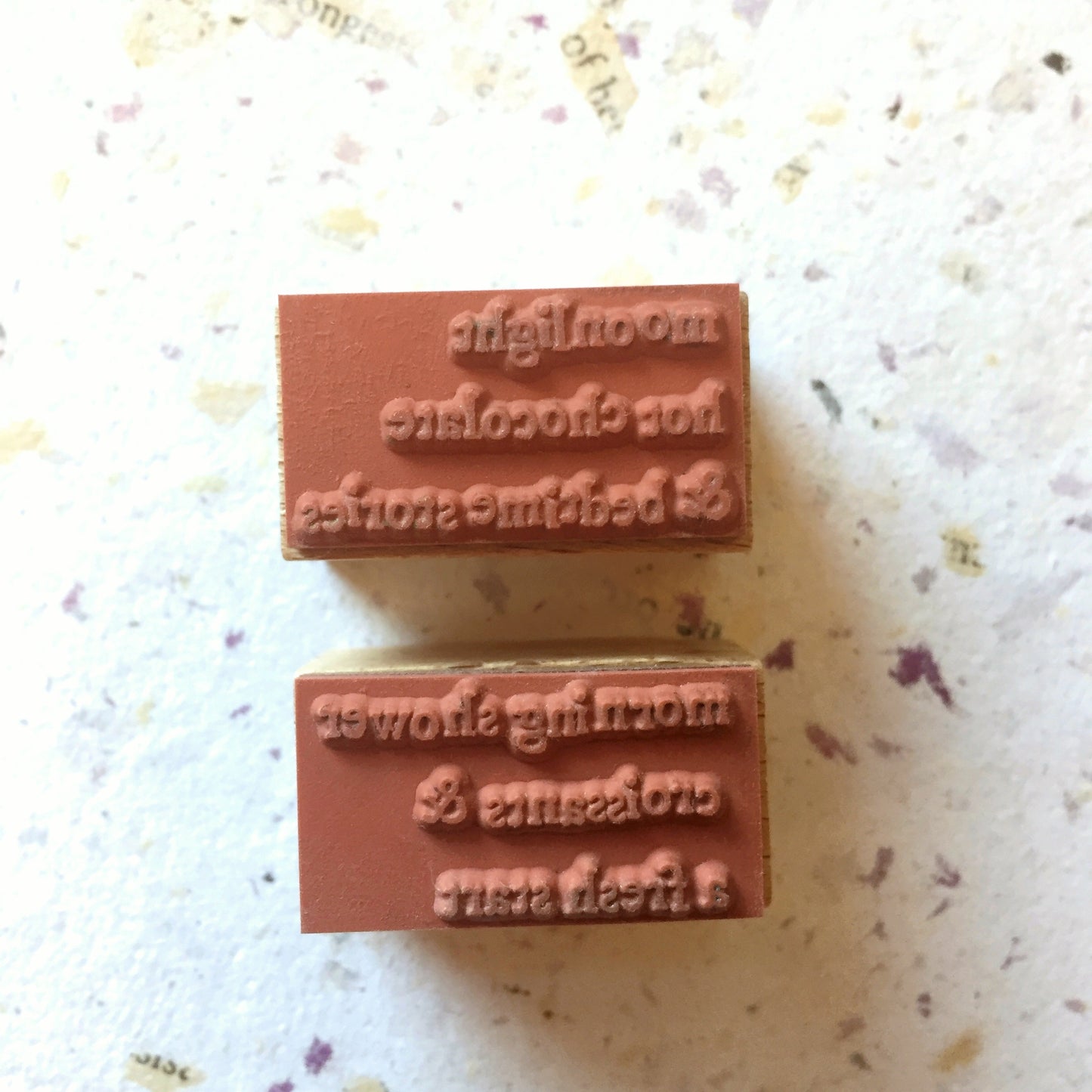 Yeon Charm - Bedtime & Fresh Start rubber stamps [Pre-loved]
