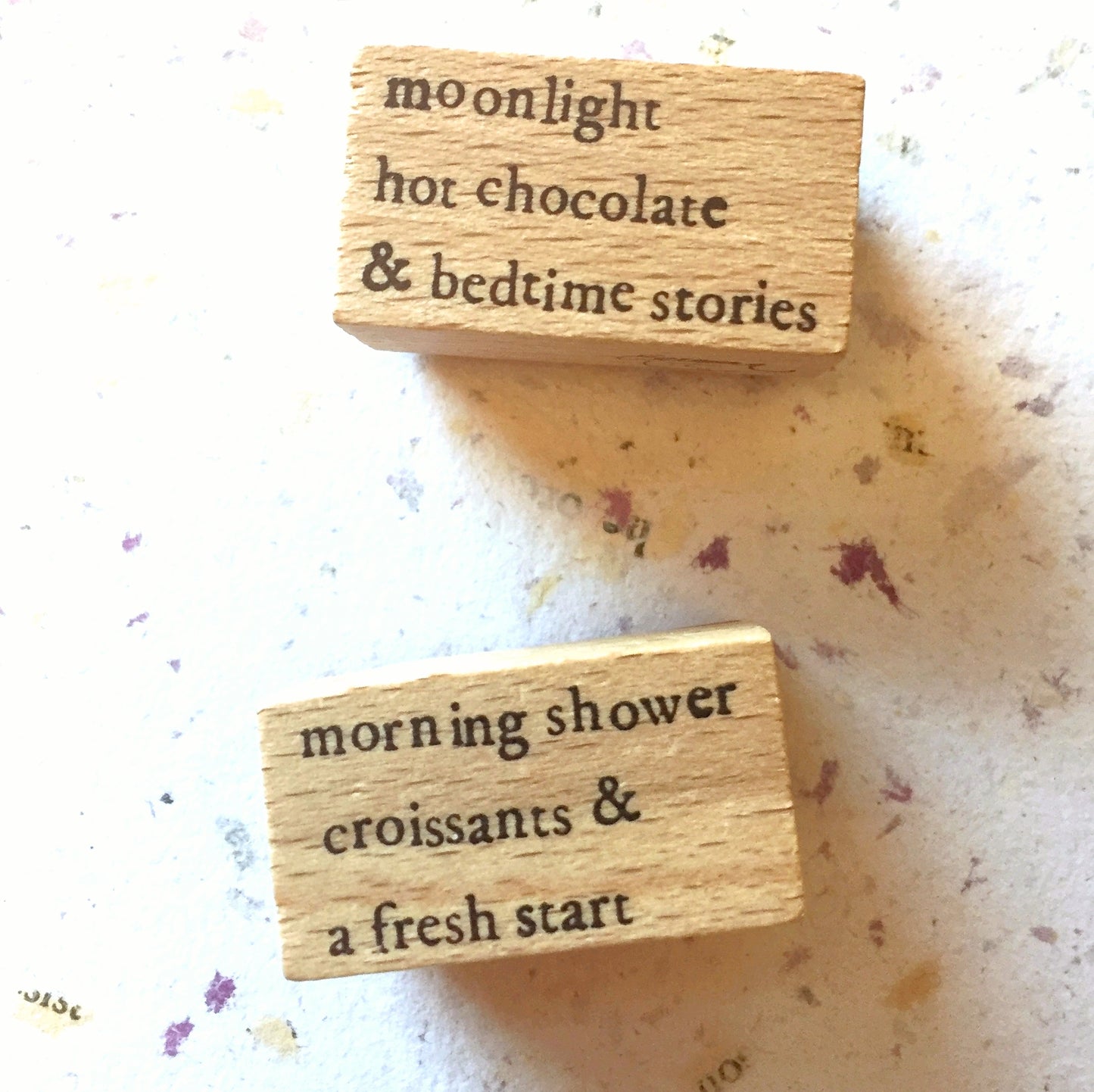 Yeon Charm - Bedtime & Fresh Start rubber stamps [Pre-loved]