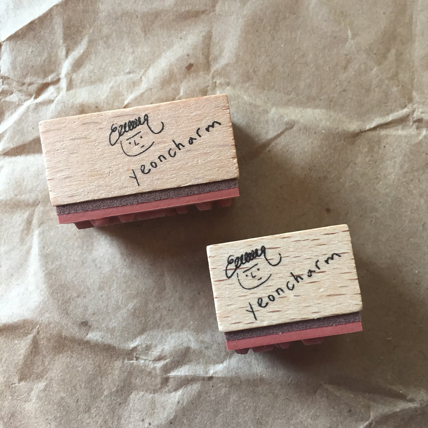 Yeon Charm - R & E rubber stamps, set of 2 [Pre-loved]