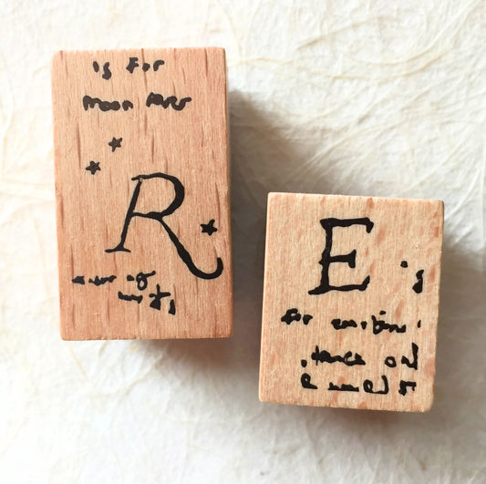 Yeon Charm - R & E rubber stamps, set of 2 [Pre-loved]