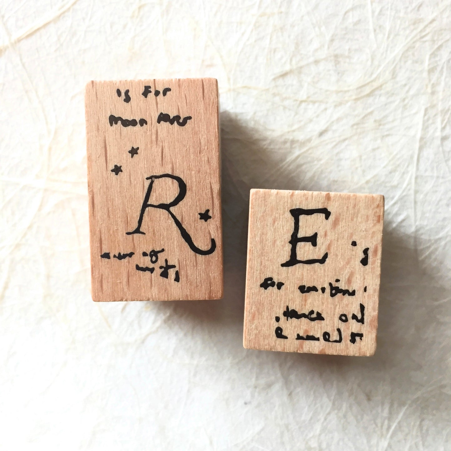 Yeon Charm - R & E rubber stamps, set of 2 [Pre-loved]