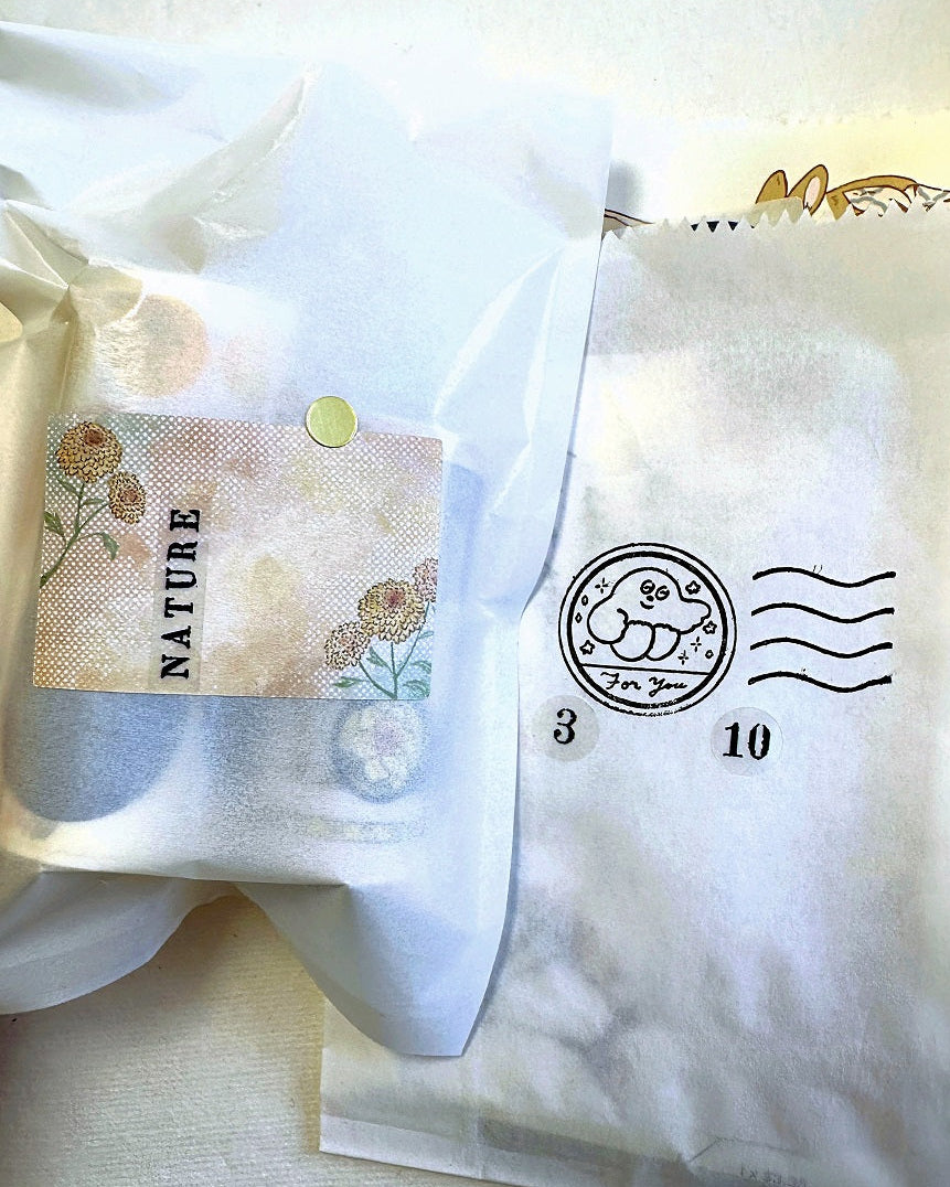 Fafa x A Great Idea - Frames autumnal kiss-cut paper tape SAMPLES