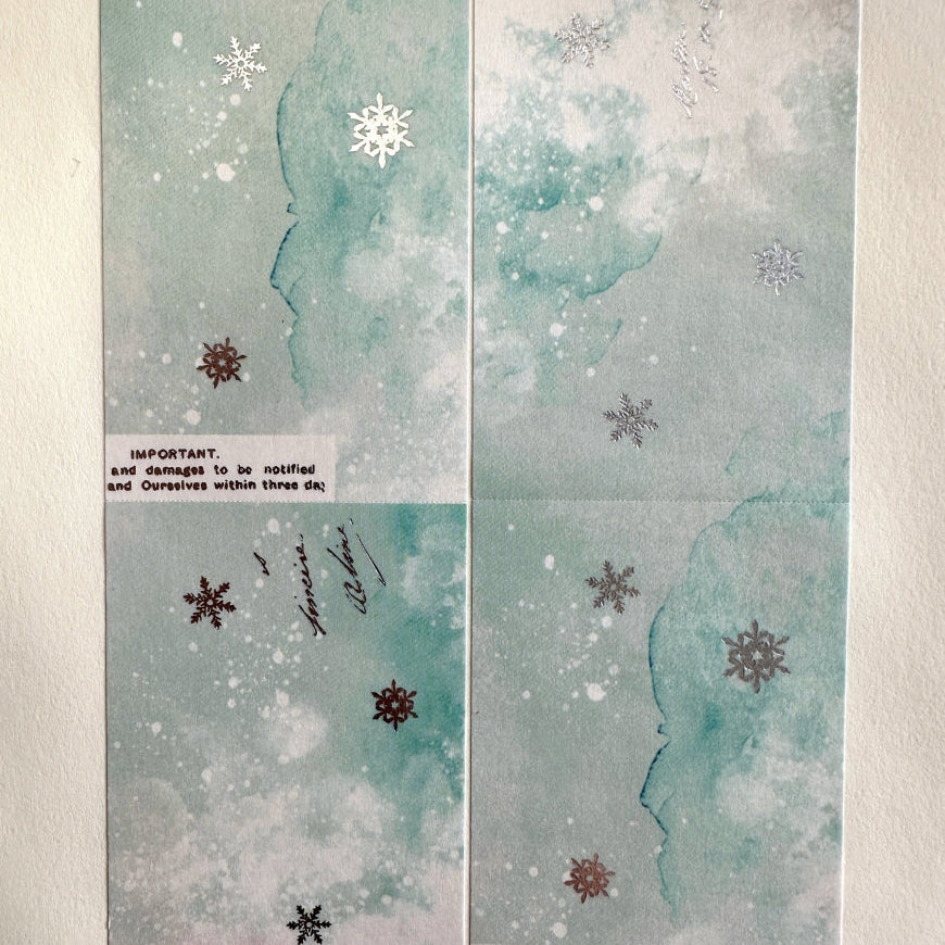 Yohaku - RH-002 Snowflower silver foil sticky roll SAMPLES