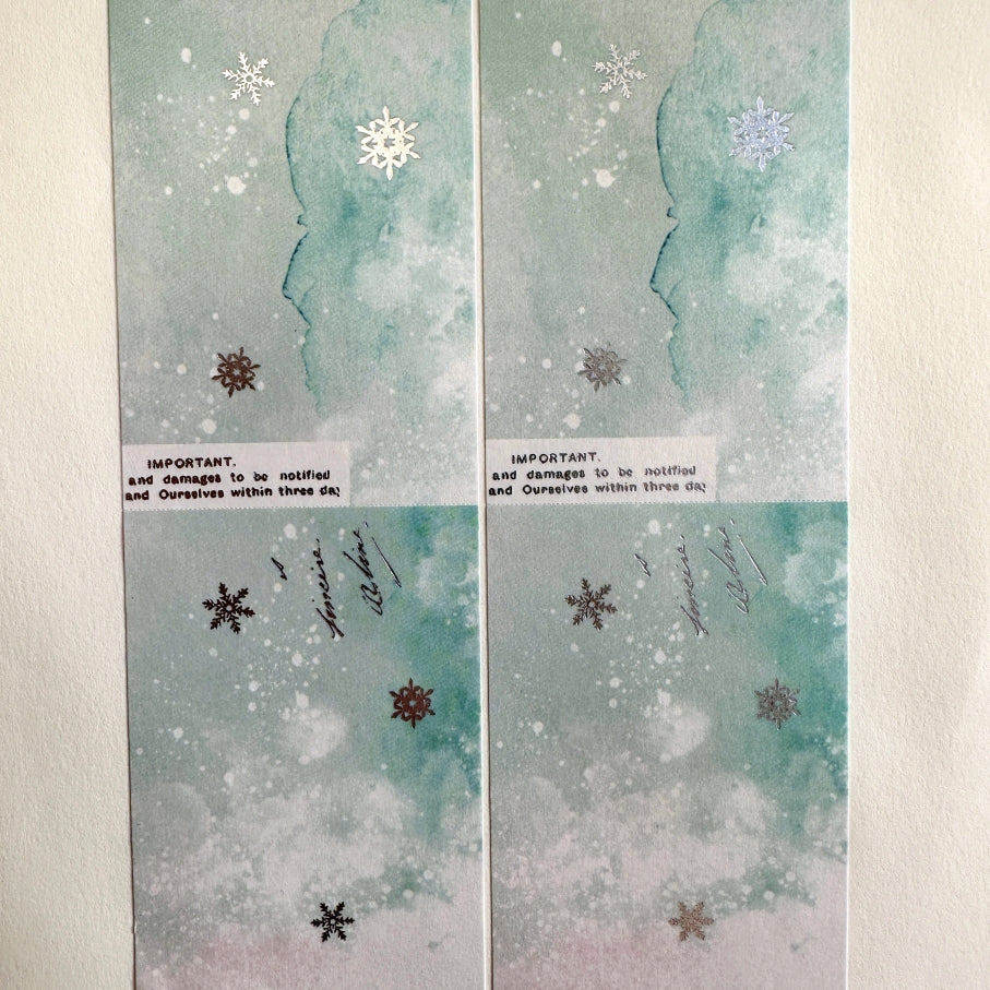 Yohaku - RH-002 Snowflower silver foil sticky roll SAMPLES