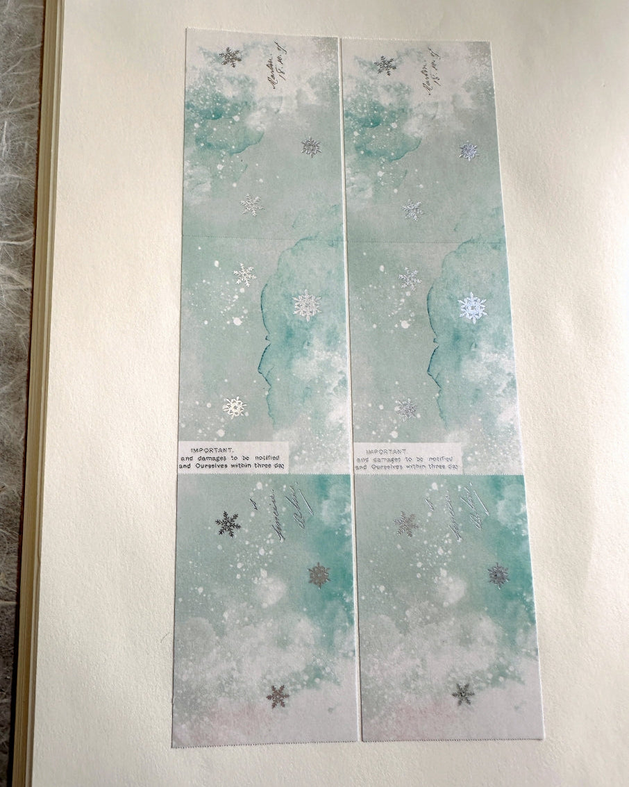 Yohaku - RH-002 Snowflower silver foil sticky roll SAMPLES