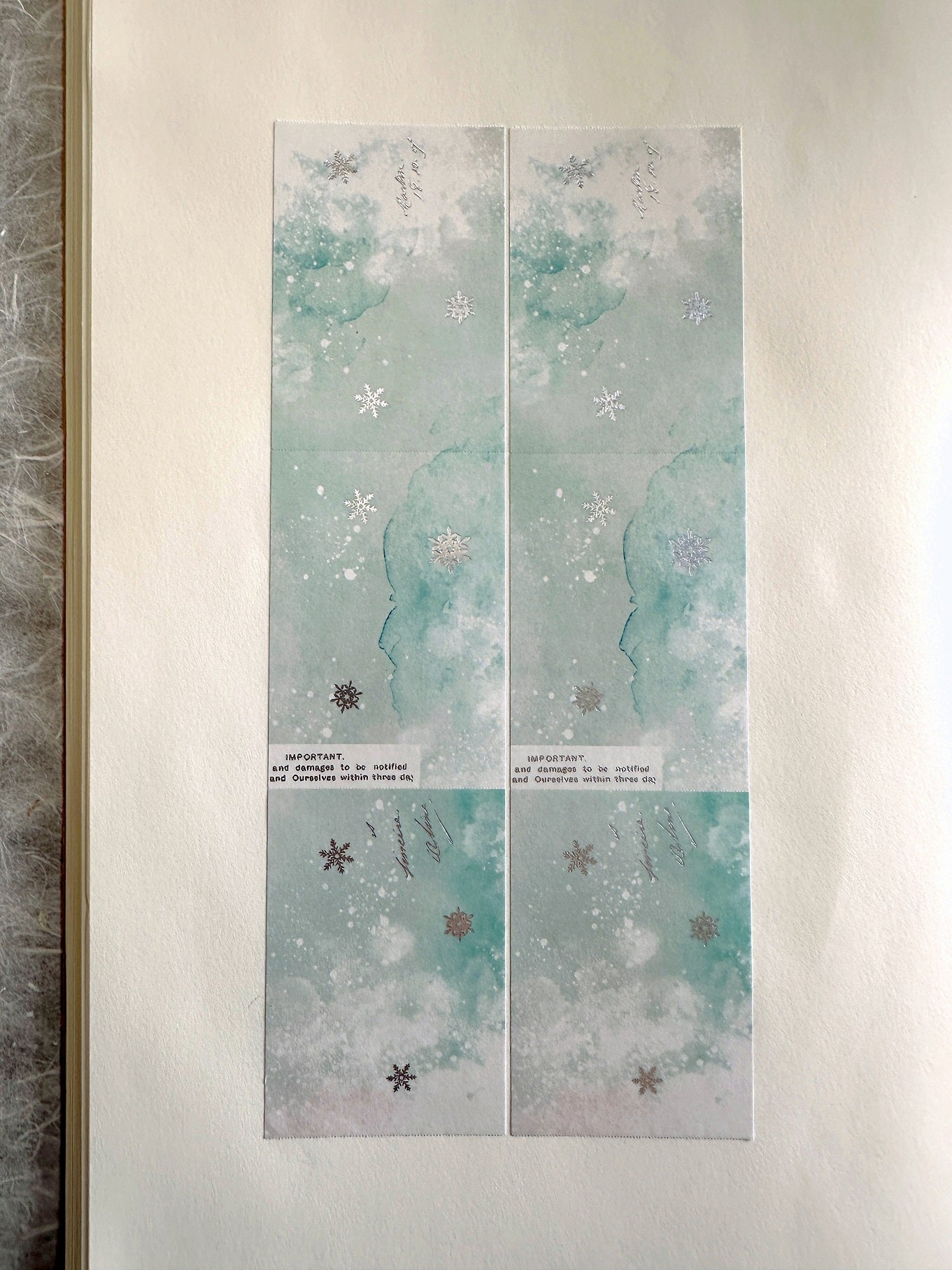 Yohaku - RH-002 Snowflower silver foil sticky roll SAMPLES
