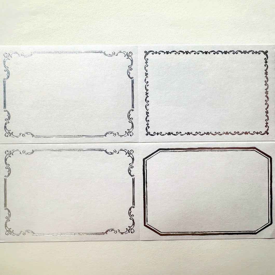 Yohaku - RH-004 Sticky Label silver foil sticky roll SAMPLES